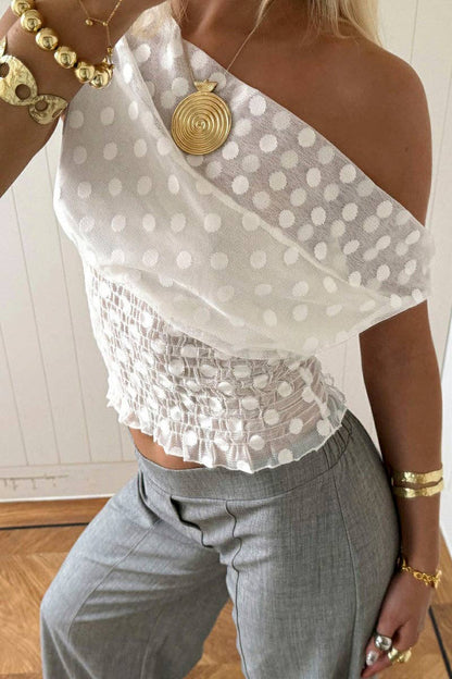 Emilia Polka Dot Smocked Tank