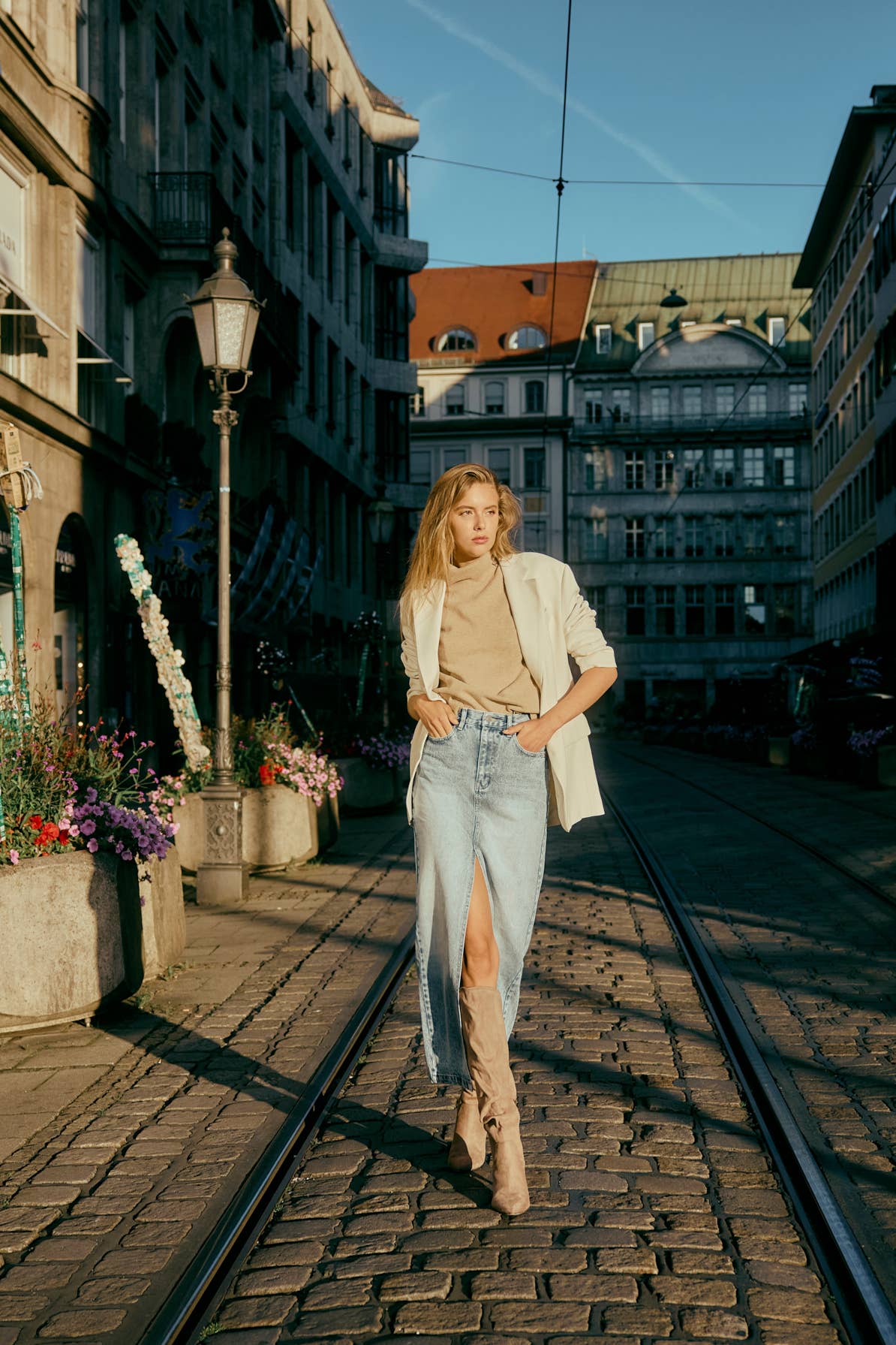 Denim Maxi Skirt