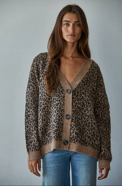 Stephanie Animal Print Cardigan