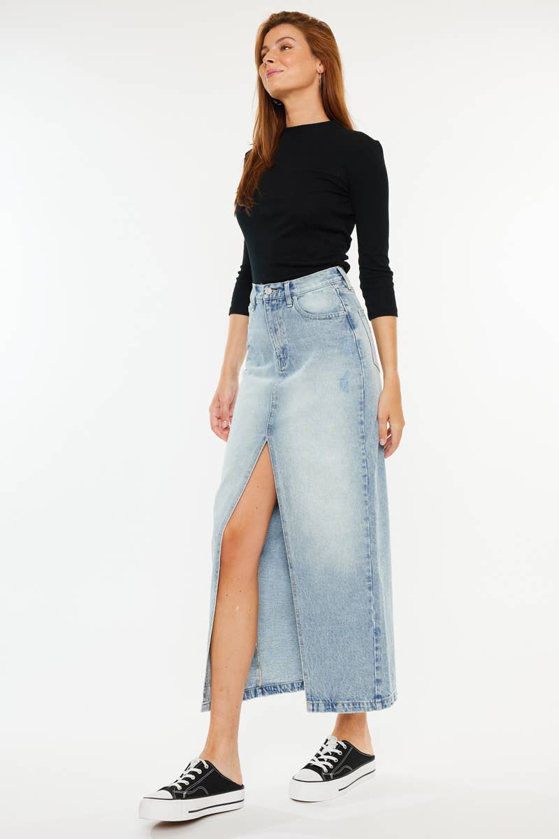 Denim Maxi Skirt