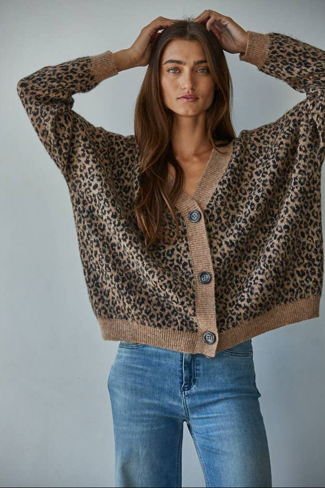 Stephanie Animal Print Cardigan