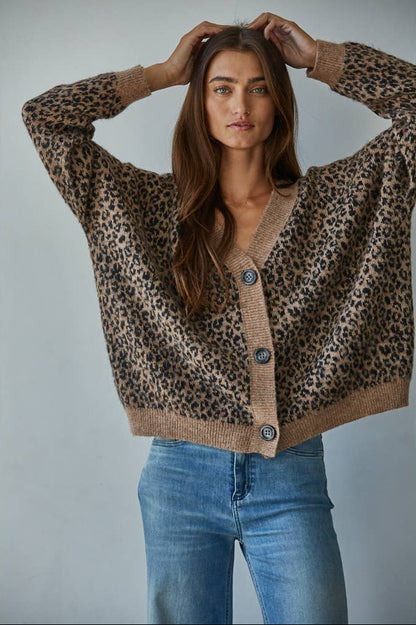 Stephanie Animal Print Cardigan
