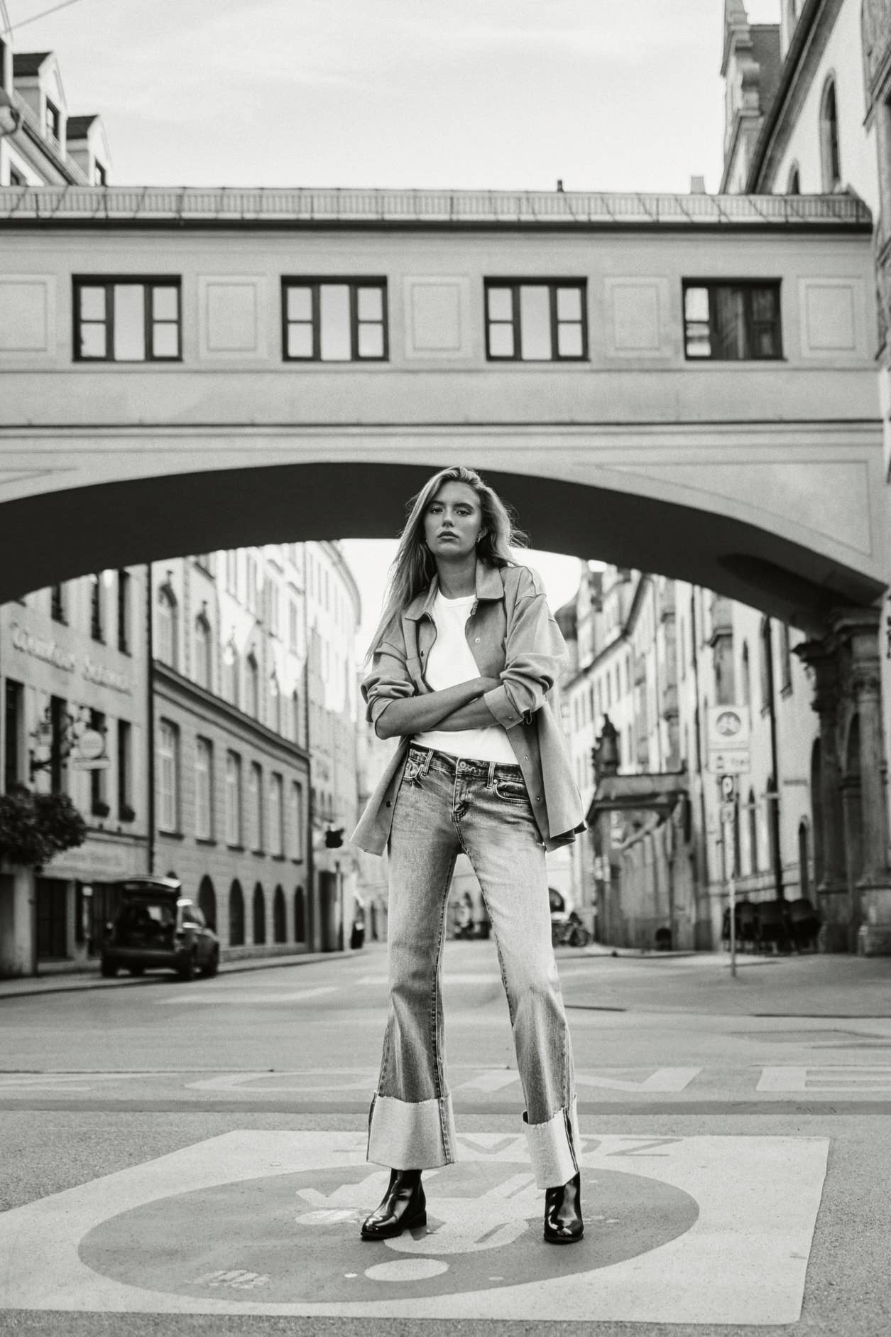 Mid Rise Wide Flare Jeans