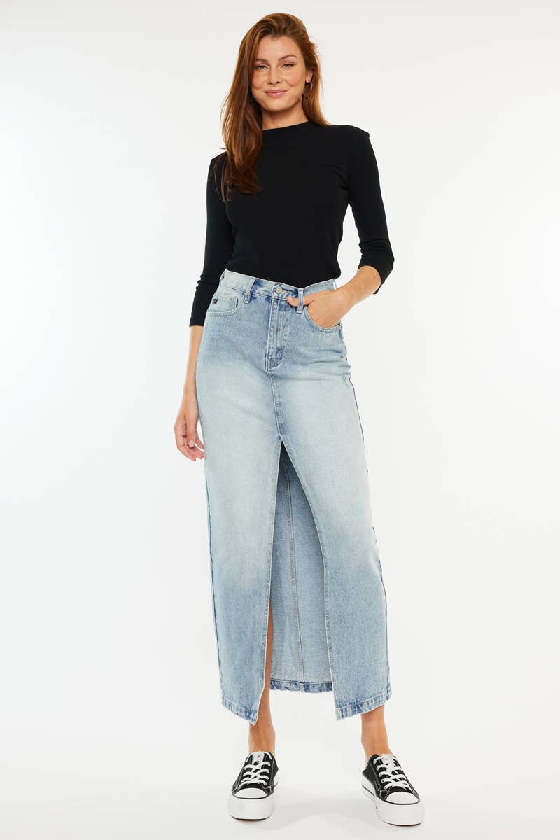 Denim Maxi Skirt