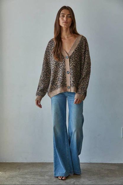Stephanie Animal Print Cardigan
