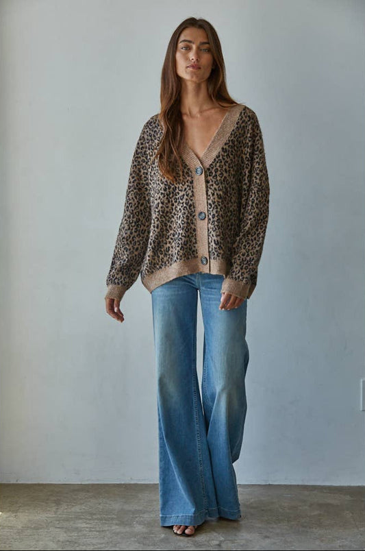 Stephanie Animal Print Cardigan