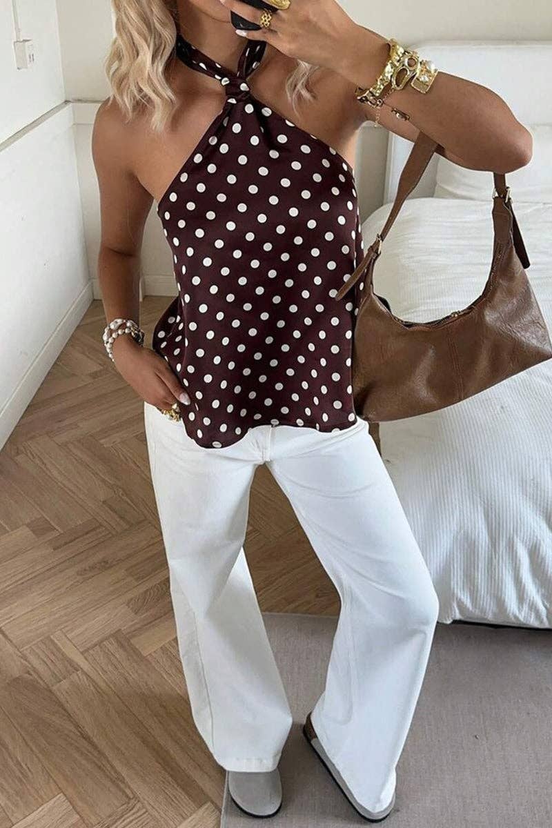 Zoe Halter Neck Tank Top